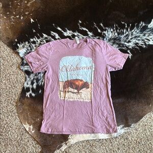 Farm Girl Cattle Co. Oklahoma Graphic T-Shirt in Mauve